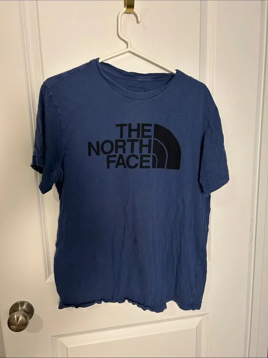 The North Face Blue Tee with Black Logo