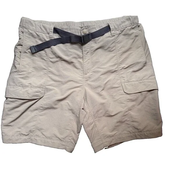 The North Face Shorts Mens XXL 2XL Beige Hiking Trail Nylon Utility Gorpcore