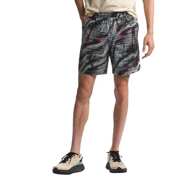 The North Face Mens Pull-On Shorts TNF Black Beta Abstract Print SMALL‎