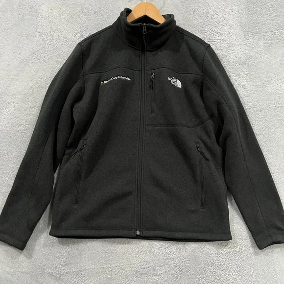 The North Face Jacket‎ Men's Medium Full Zip Fleece Charcoal Outdoor