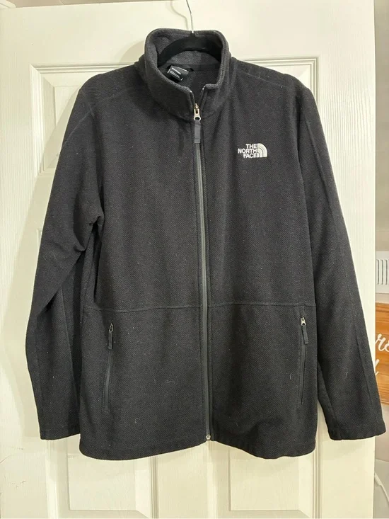 The North Face Charcoal Jacket with White Logo