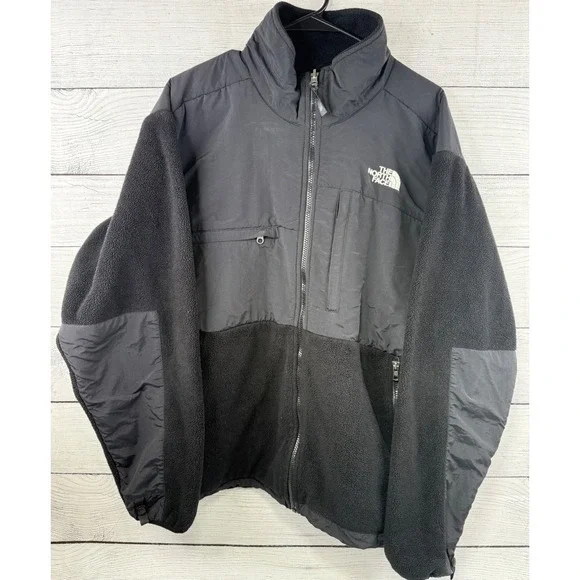 The North Face Mens Size L Black Fleece‎ Jacket Zip Up Outdoor Camping Hiking