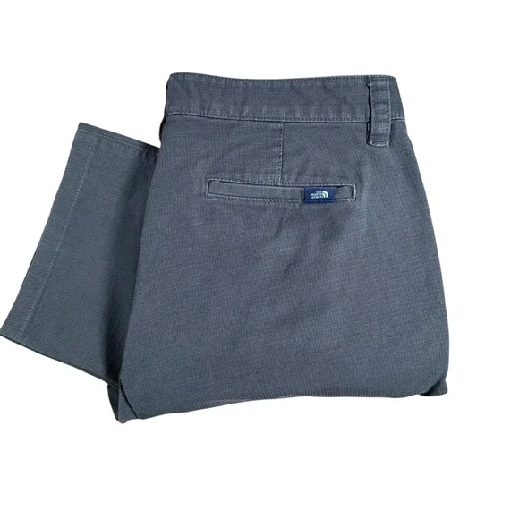 Vintage North‎ Face Mens 34 Gray Ripstop Hiking Canvas Pants Regular Fit Casual