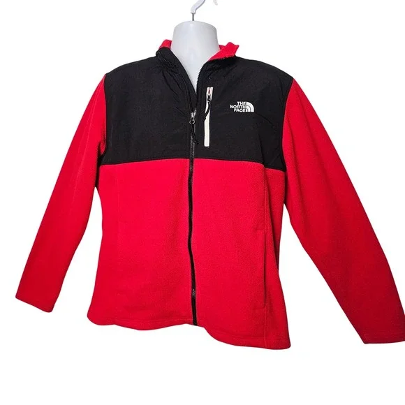 The North Face Mens Denali Fleece Jacket Large Red Black Gorpcore Outdoor