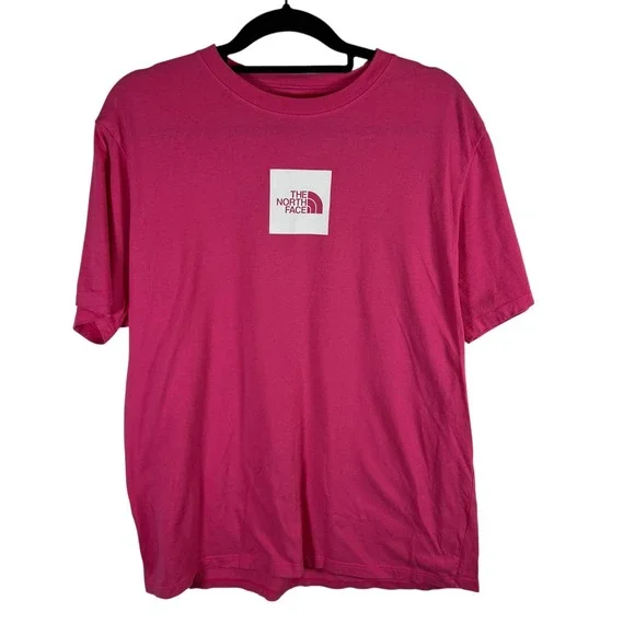 The North Face‎ Mens Pink Short Sleeve Graphic Box Logo T-Shirt Large Outdoor