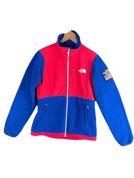 The North Face RU/14 Denali Olympics Fleece Jacket Womens Size XS /S Colorblock