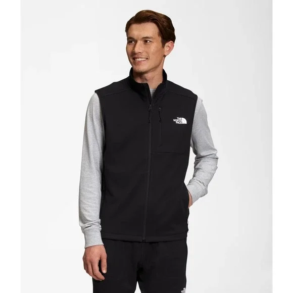 The North Face‎ Canyonlands Vest Men's Large Black Fleece Full Zip EUC
