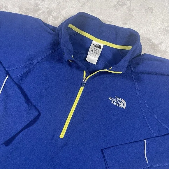 The North Face Vapor Wick1/4 Zip Men's L Blue‎ Fleece Casual Sweatshirt