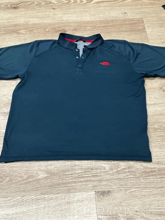 The North Face Performance Polo Shirt Men’s Large Navy Blue Short Sleeve