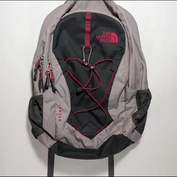 THE NORTH FACE Jester‎ Commuter Laptop Gray Black Flexvent Backpack Gym Bag