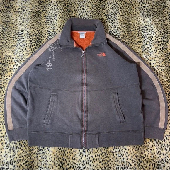 Vintage 2000s The North Face Brown Full Zip Track Jacket Mens Large