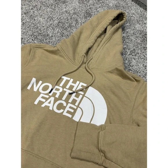 The North Face Hoodie Medium  Adult Beige Long Sleeve Pullover Sweatshirt Mens