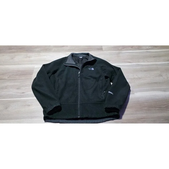 The North Face WindWall Fleece Jacket Mens Black Full‎ Zip Windproof Coat L