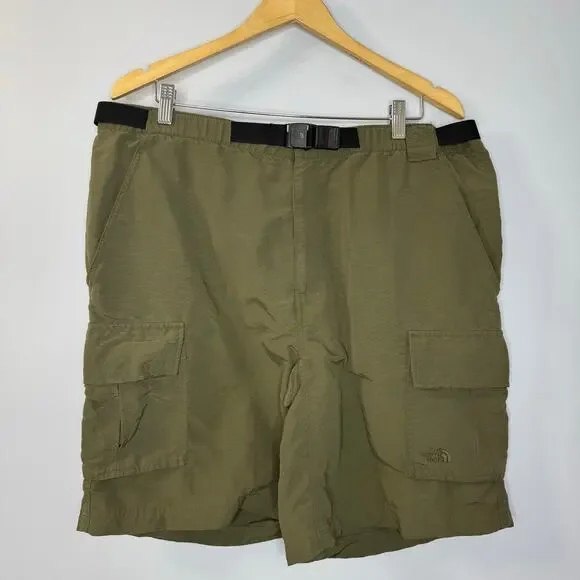 The North Face Mens Cargo Nylon Shorts Outdoor Hiking Belted Men's XL