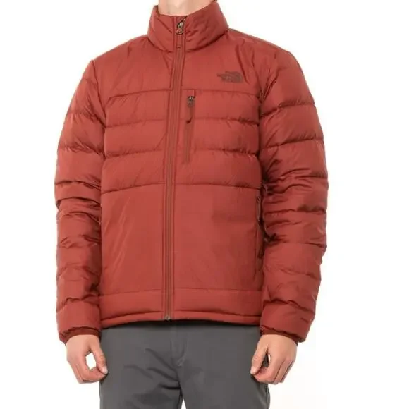 The North Face Aconcagua 2 Puffer Jacket Lightweight Brick Red 550 Fill Mens XXL