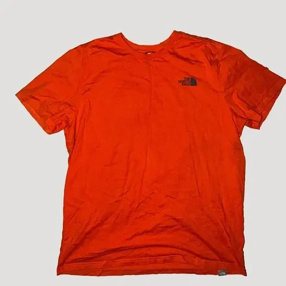 The North Face Men’s “Never Stop Exploring” Graphic Tee – Orange XL