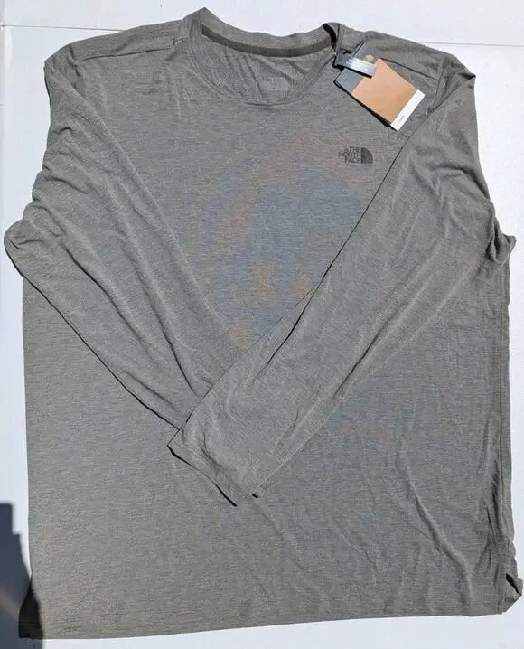 The North Face Shirt Mens XXL Gray Long Sleeve Wander Casual Outdoor