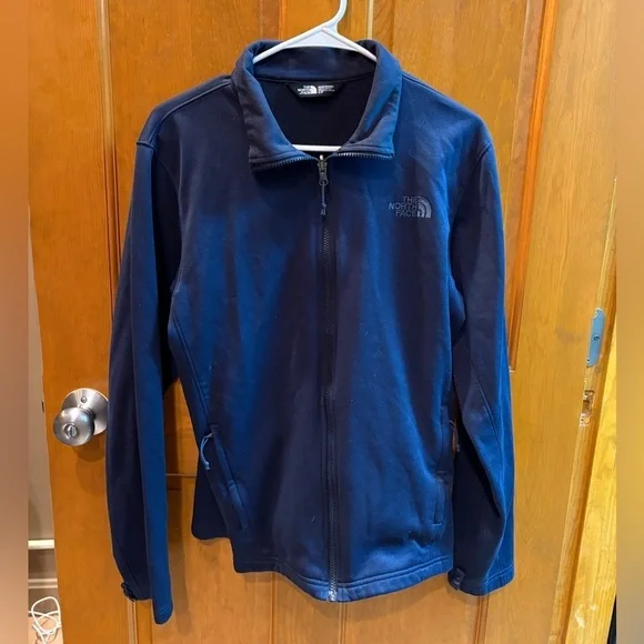 The North Face Men’s Blue Fleece Lined Zip Up Jacket Size Small (Flaws)