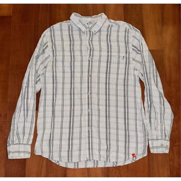 The North Face Men's Plaid‎ Long Sleeve Button-Up Shirt L Lightweight outdoor