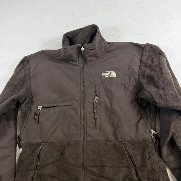 The North Face Denali Fleece Jacket Mens Small Brown Full Zip Mixed Media Coat