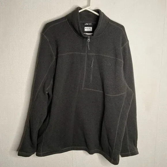 The North Face Men's XXL 1/4 Zip Sherpa‎ Fleece Lined Pullover Gray