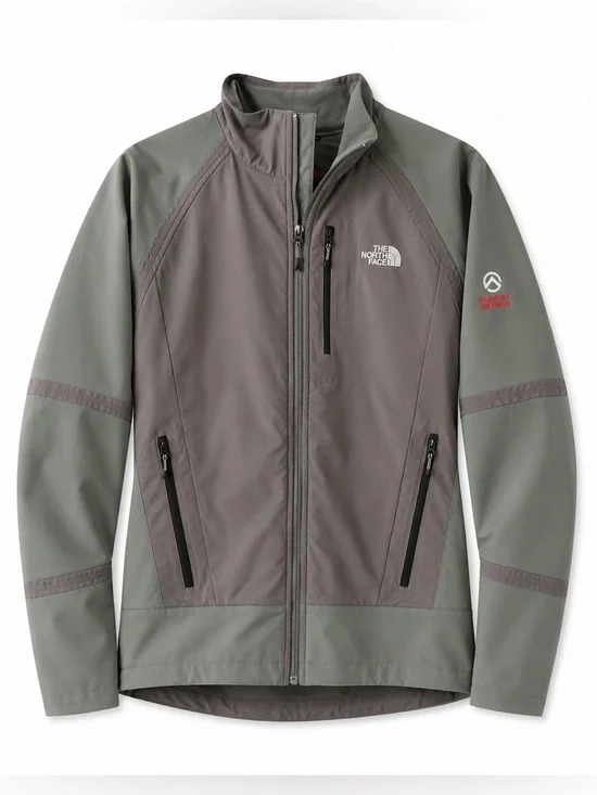 The North Face Summit Series Soft Shell Jacket Gray/Olive Full Zip Men’s XL