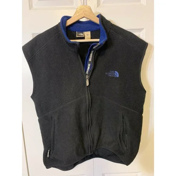 Vintage The North Face Polar Fleece Vest Size M Broken Zipper‎ Left Pocket