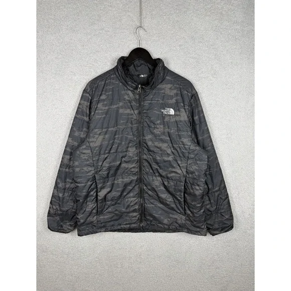 The North Face Men's Size XL‎ Puffer Liner Jacket Black Camo Full Zip Polyester