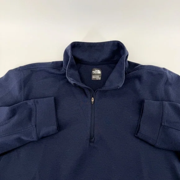 The North Face‎ Quarter Zip Pullover Navy Blue Athletic Performance XL Mens