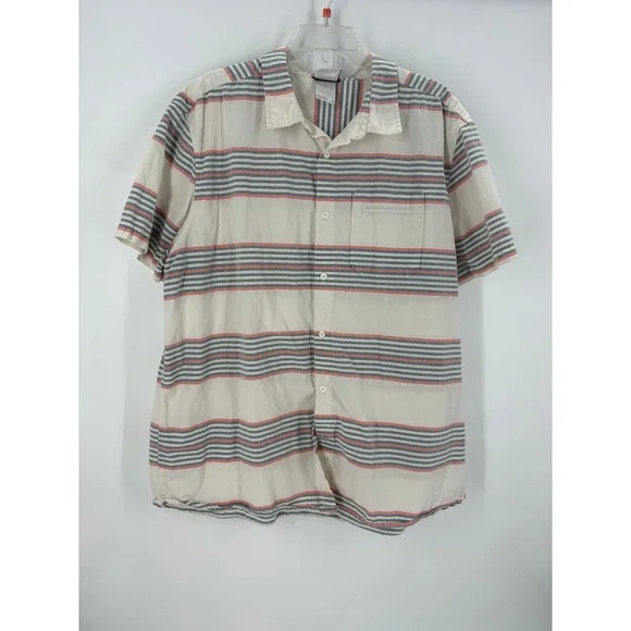 The North‎ Face Mens Striped Short Sleeve Button Up Shirt XX Large