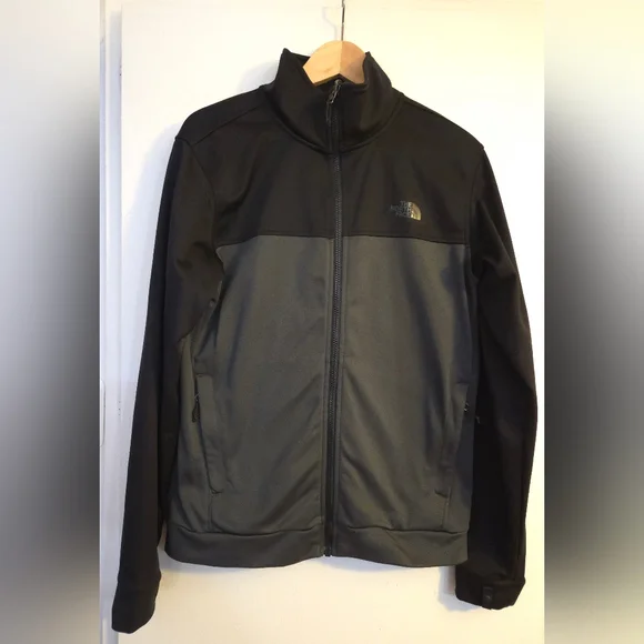 The North Face‎ Black and Gray Performance Jacket with Stand-Up Collar