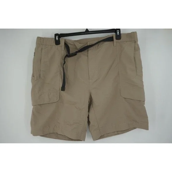 The North Face Shorts Beige Nylon Cargo Hiking‎ Belted Pockets Outdoor Men's 2XL