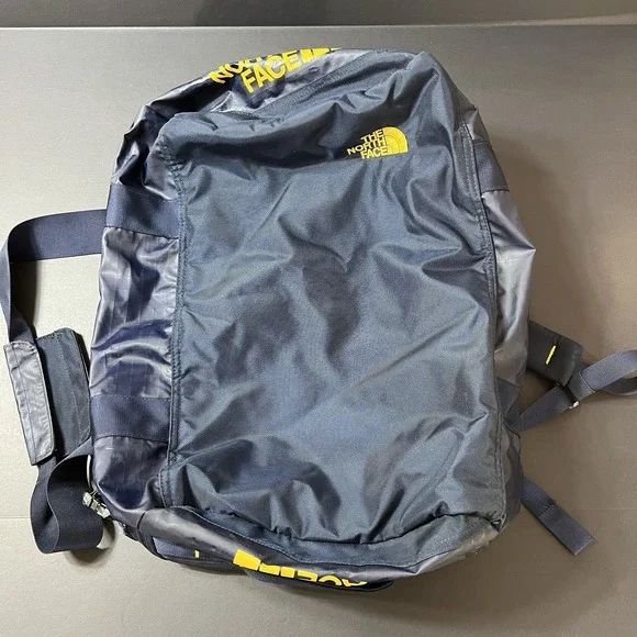 The North Face Base Camp Voyager Duffel 42L Blue Yellow Outdoor Camping Vacation
