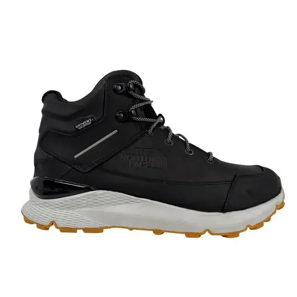 The North Face Vals Mid Hiking Boot Mens 10 Black Leather Waterproof All Terrain