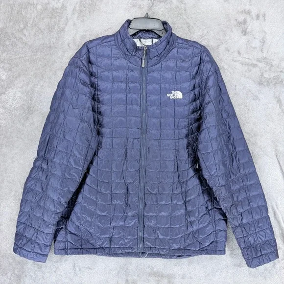 The North Face Thermoball Navy Blue Quilted Puffer Jacket Mens XL Full Zip C762