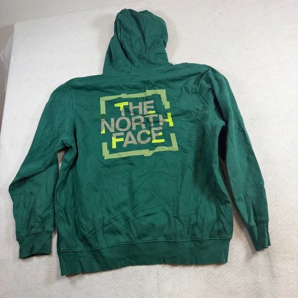 The North Face Mens XL Green Graphic Logo Pullover Hoodie Hooded Sweatshirt