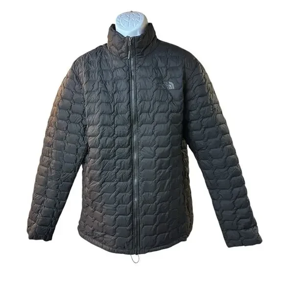 The North Face ThermoBall Jacket Men’s Size XL Black Insulated Quilted Full Zip