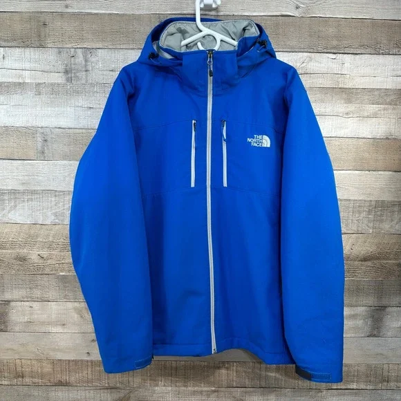 The North Face Apex Elevation Windwall Blue Insulated Hooded Coat Mens Size L