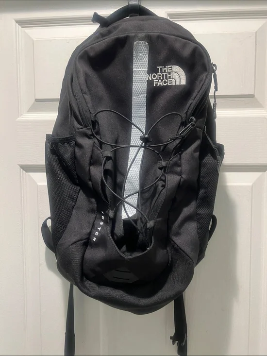 The North Face Black Backpack with Reflective Stripe