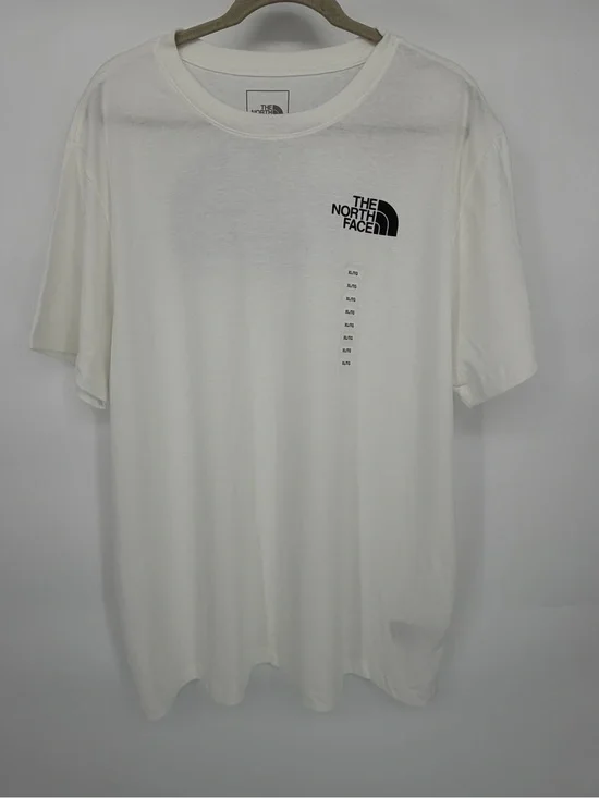 The North Face Men’s White Crew Neck Tee with Black Logo