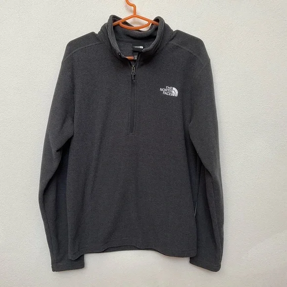 North Face Dark Grey Full Zip Fleece Lined Jacket Size Medium Men's Winter