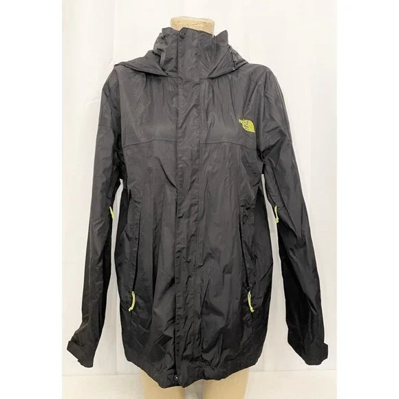The North Face Jacket M Medium 46” Zip Long Sleeve Black Outdoor Fishing Nylon