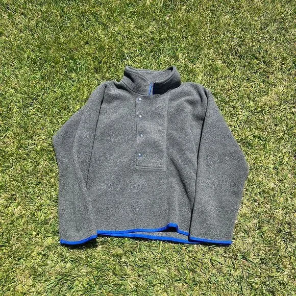 The North Face gray fleece quarter zip sweatshirt #outdoor #hiking 1990s Mens L
