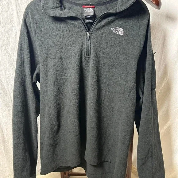 The North Face‎ FlashDry Mens Large Black  1/4 Zip Pullover Hiking Activewear
