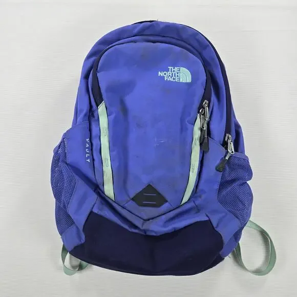 The North Face Vault Purple Teal School Work‎ Travel Flex Vent Backpack