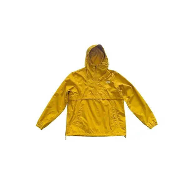 The North Face Yellow Windbreaker Jacket Men's M Half Zip Hooded