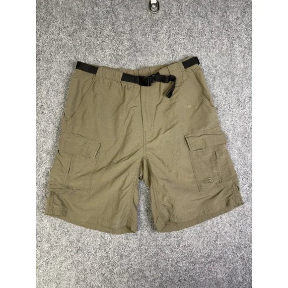 Men's The North Face Green Cargo Hiking Shorts *See Info* Size Large Belted