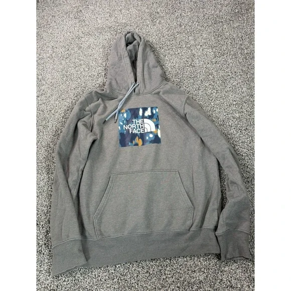 The North Face Fleece Hoodie Men's Size Medium Gray Outdoor