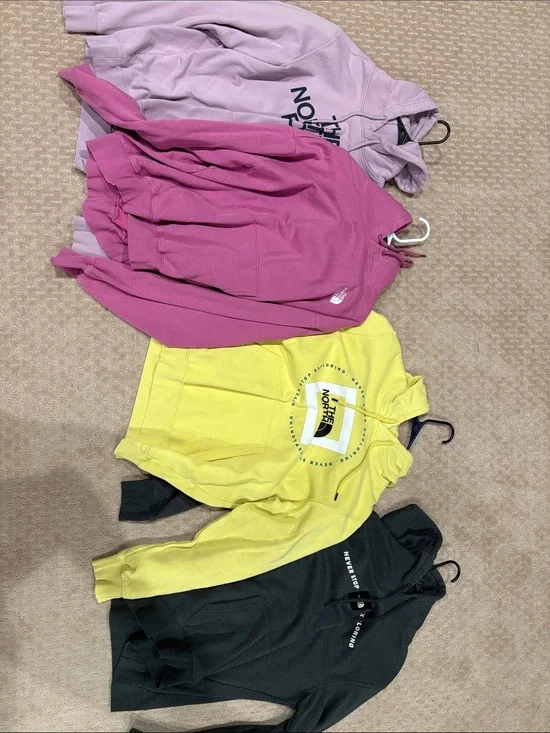 The North Face Hoodies - Yellow, Pink, Light Purple, Black