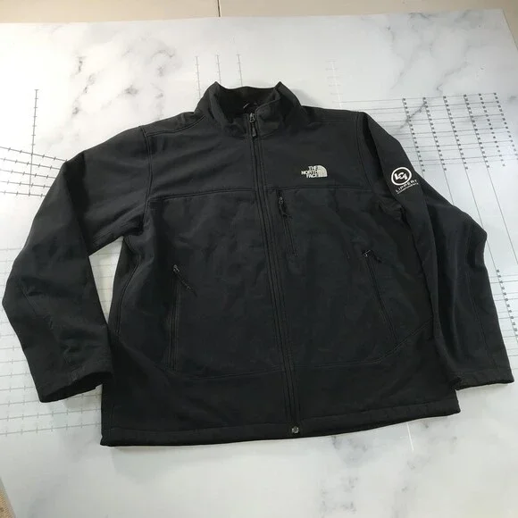 The North Face Jacket Mens XL Black Softshell Full Zip Fleece Lined Outdoor